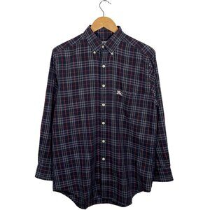 Vintage Burberry's of London Dark Nova Check Long-sleeve Shirt men's size M